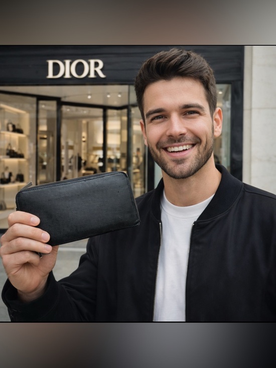Dior Other - Rehab wallet, Dior Black Leather Zip-Around Wallet.